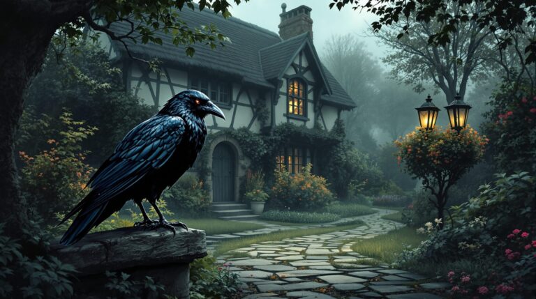 voir un corbeau presage
