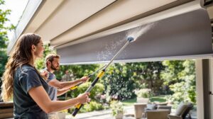 comment nettoyer un store banne sans le démonter