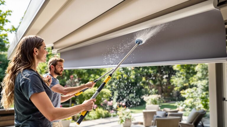 comment nettoyer un store banne sans le démonter