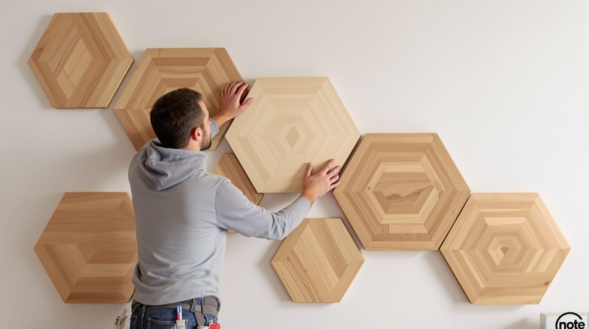 Habiller un mur avec des hexagones en bois: idées, pose et erreurs à éviter