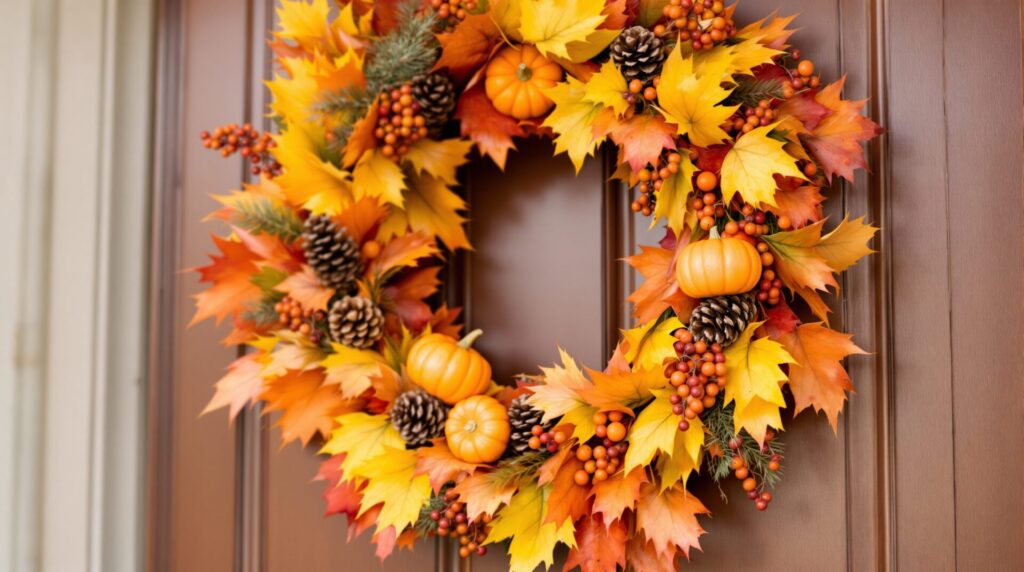Couronne d’automne : l'accessoire déco incontournable pour votre porte