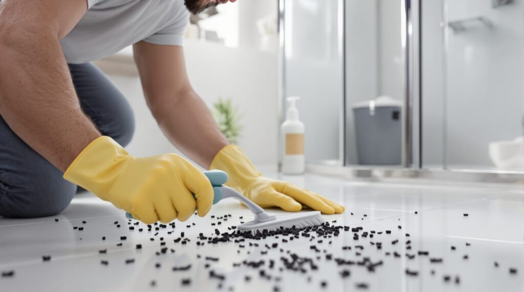 vers noirs salle de bain
