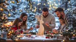 décoration de noël extérieur fait maison