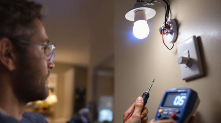 ampoule clignote interrupteur eteint