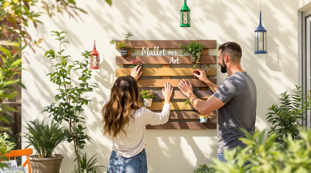 déco palette mur extérieur