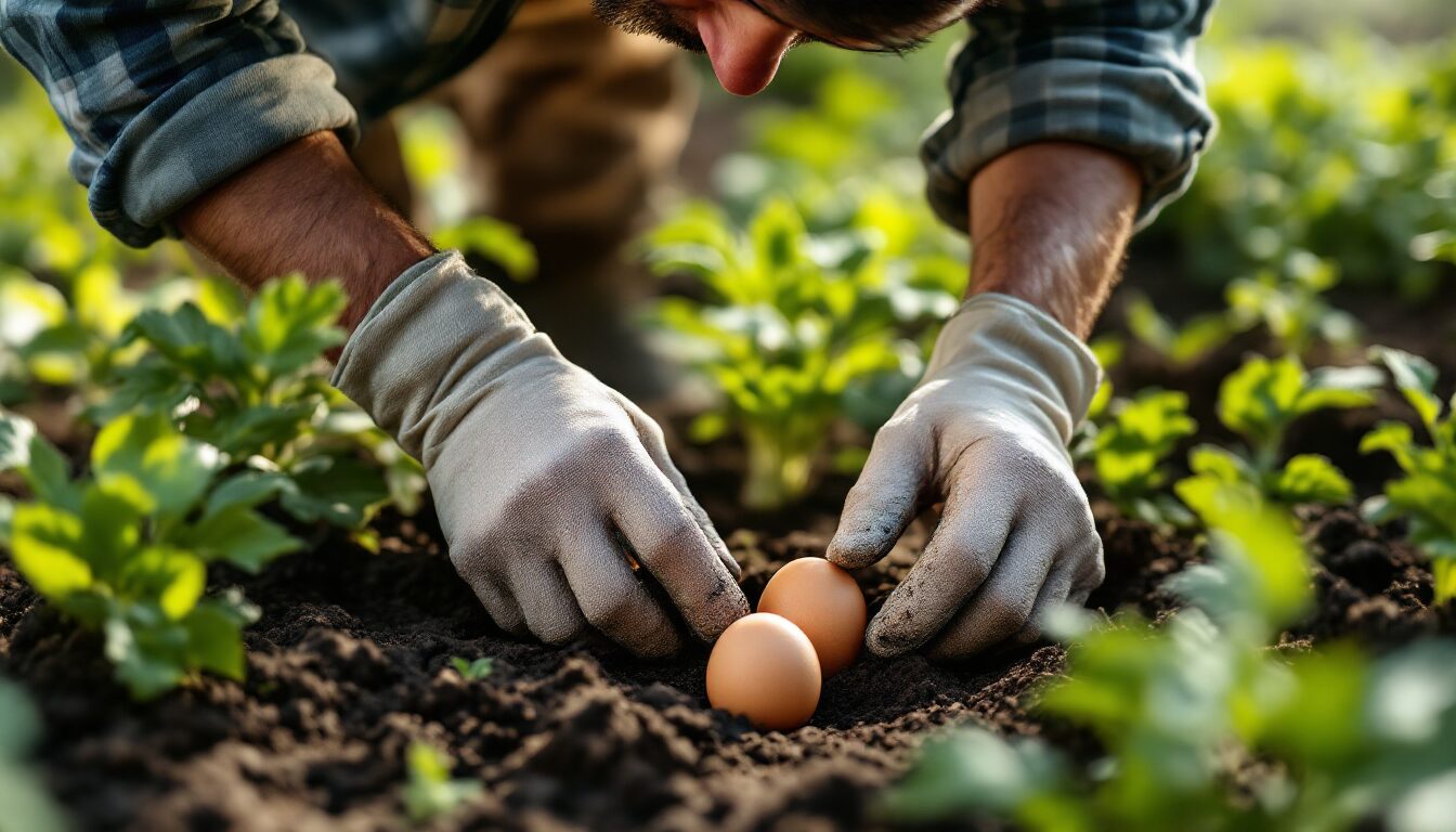 enterrer des oeufs