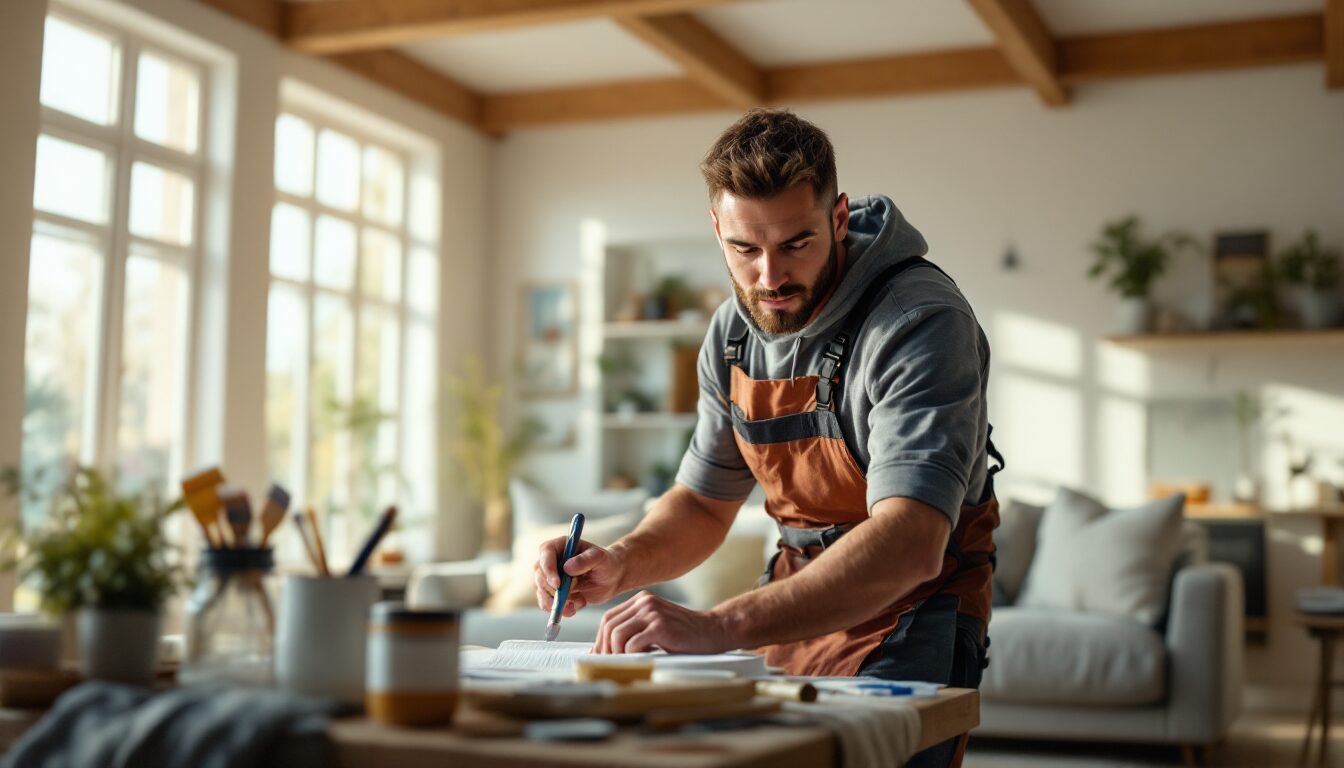 peindre poutres apparentes