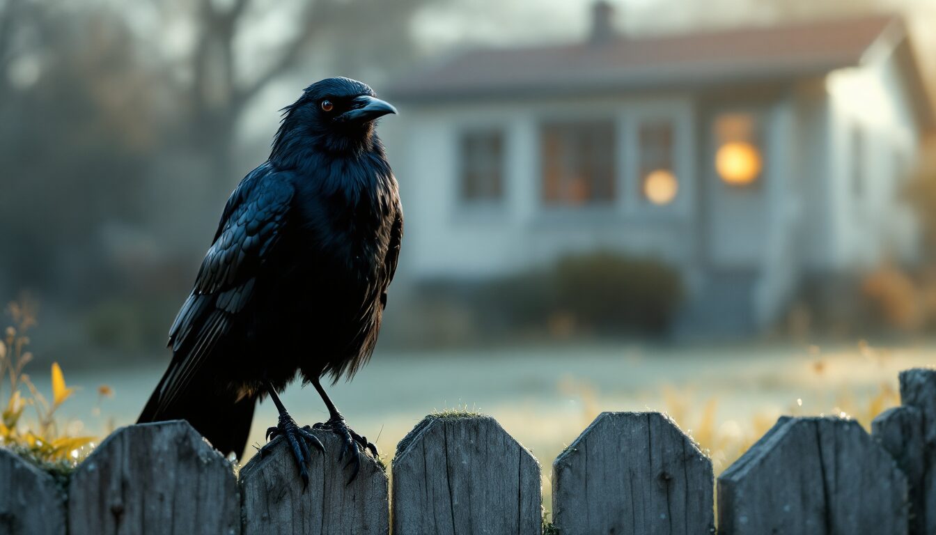 voir un corbeau presage