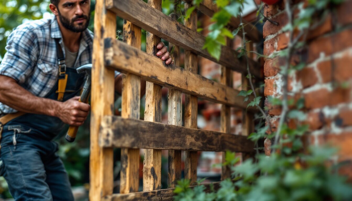 déco palette mur extérieur