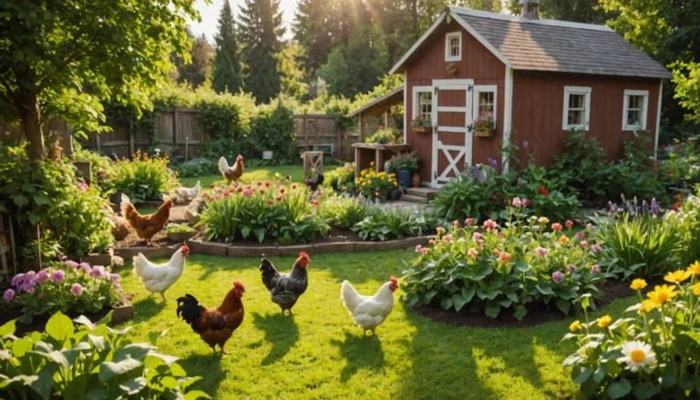 poules et jardin