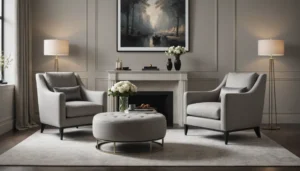 fauteuil moderne avec repose-pied