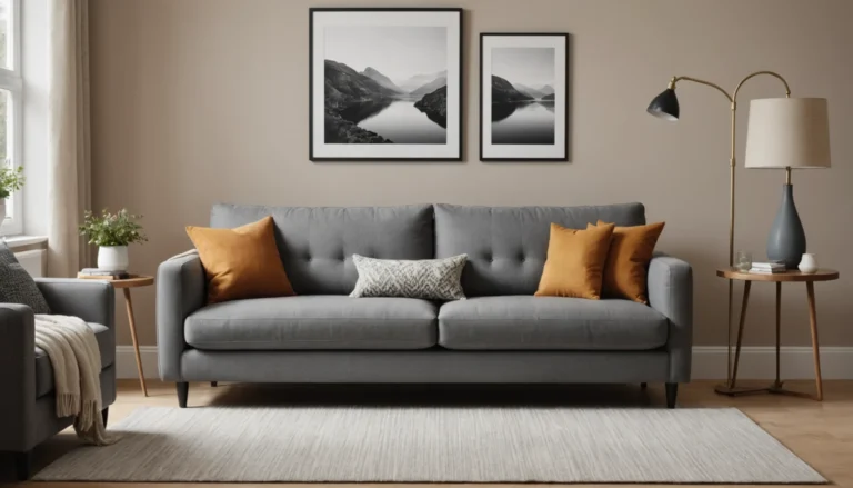 canapé 3 places gris