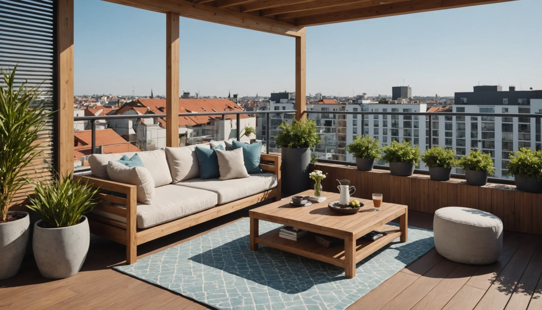 balcon sur le toit