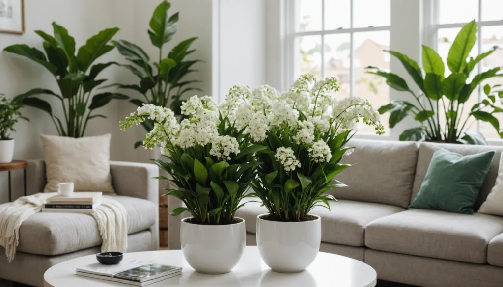 fleurs avec petites fleurs blanches