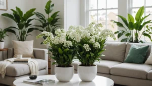 fleurs avec petites fleurs blanches