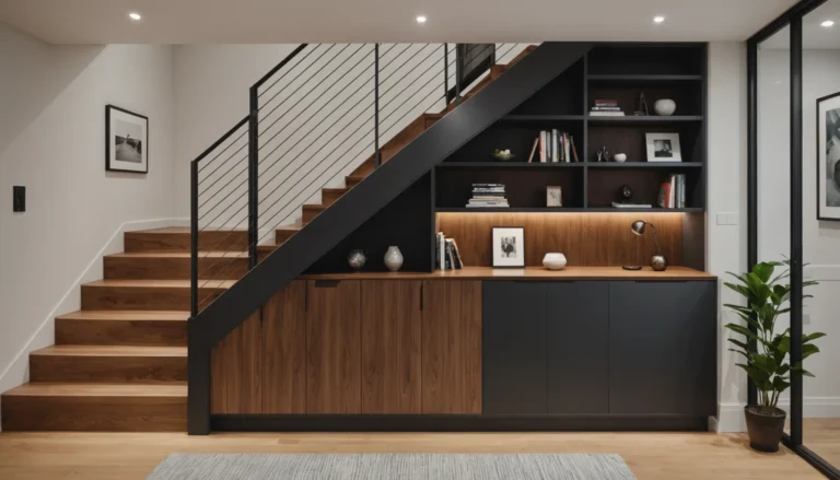 armoire sous escalier ouvert