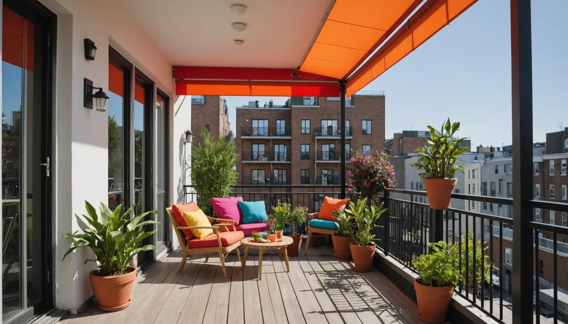 pare-soleil pour balcon sans toit