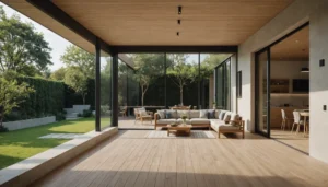 veranda avec mur plein