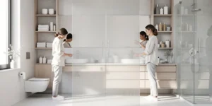 separer toilettes salle de bain