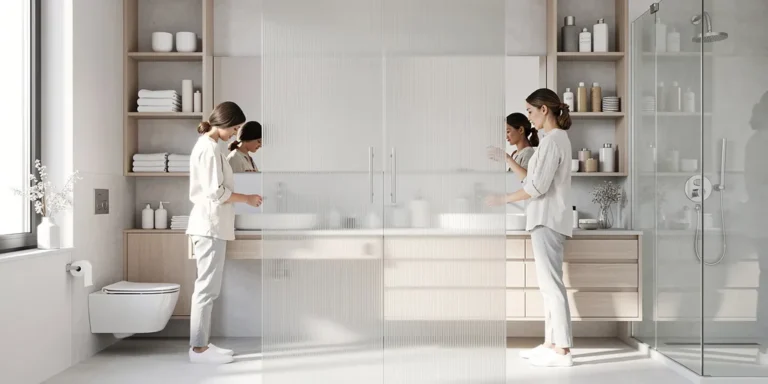 separer toilettes salle de bain