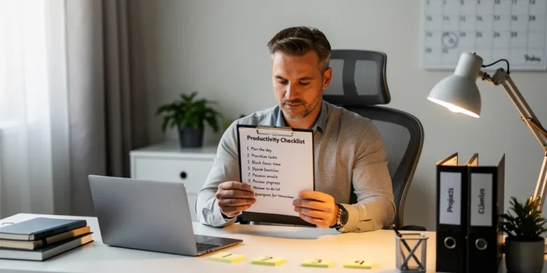 bureau bien organisé