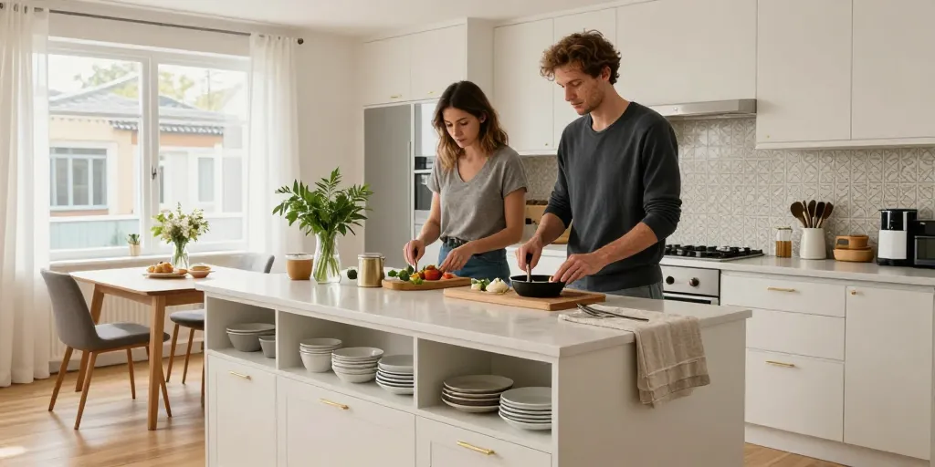 cuisine semi ouverte sur salle à manger