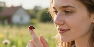 coccinelle se pose sur moi