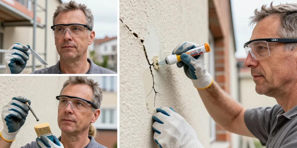 comment réparer des fissures sur une façade