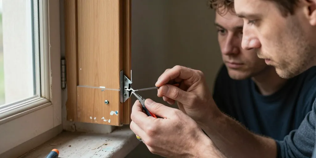 cremone cassee fenetre fermee