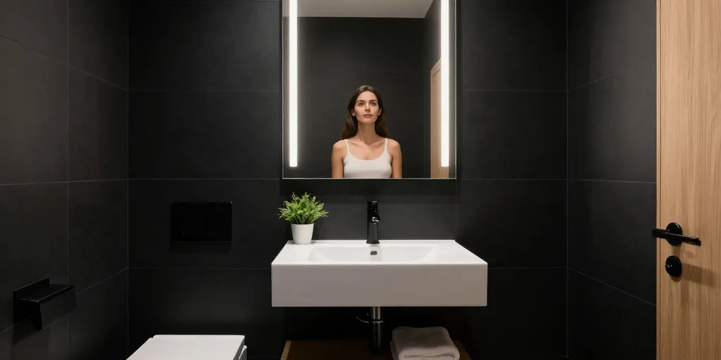 idee deco wc noir