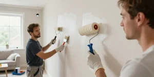 peindre sur du papier peint vinyl