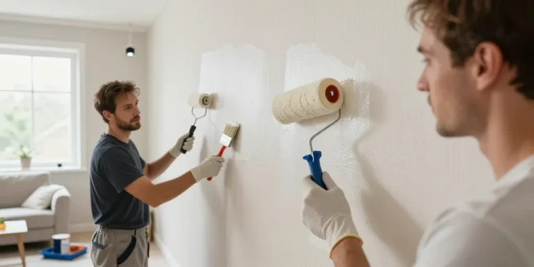 peindre sur du papier peint vinyl