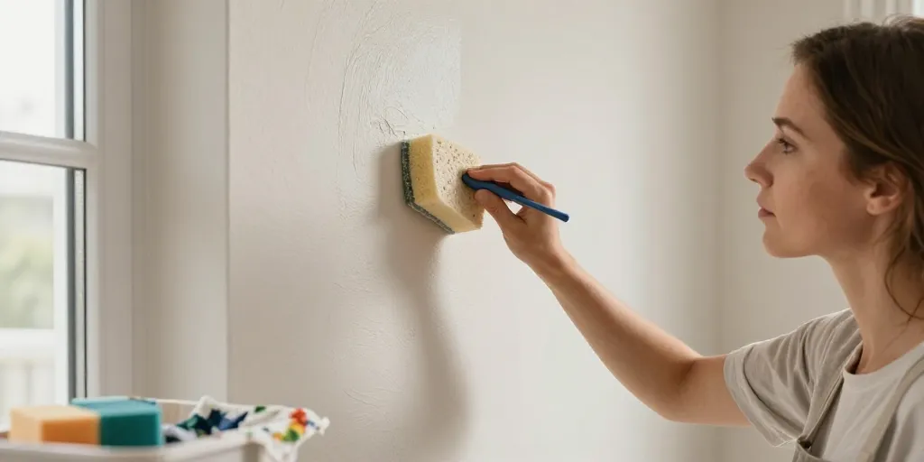 peinture à l'éponge photos