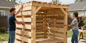 abri barbecue en palette