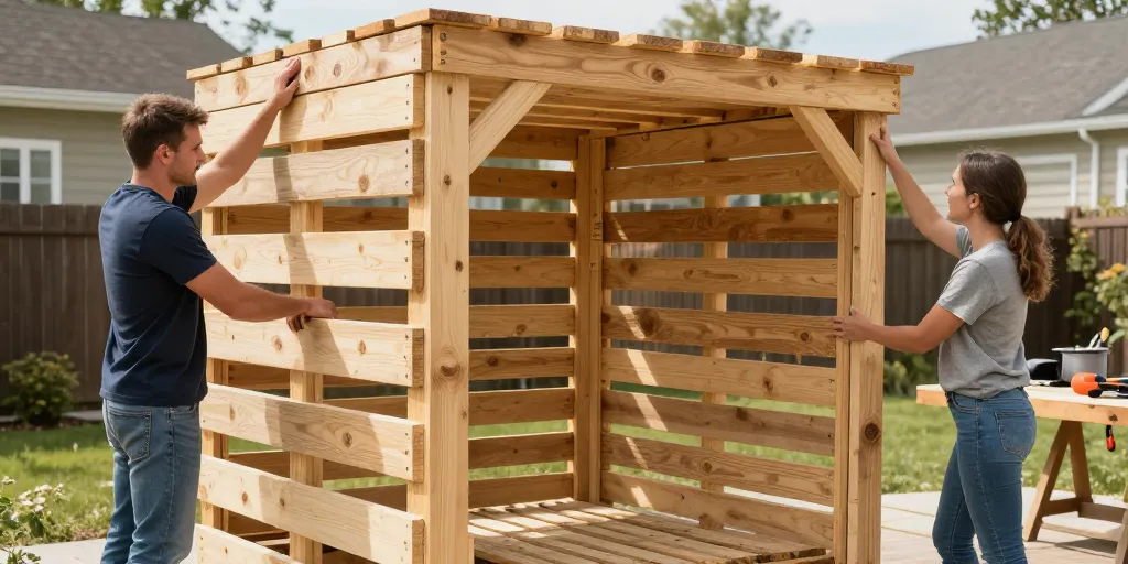 abri barbecue en palette