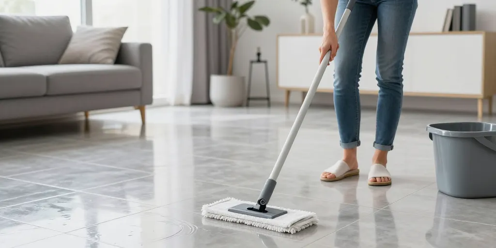laver sol carrelage