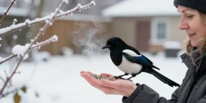 que mangent les pies en hiver