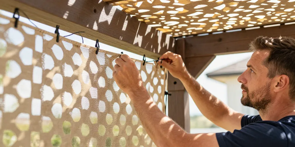 Comment installer un filet de camouflage sur une pergola : le guide complet