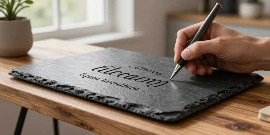 Donner une touche unique à sa maison avec l’ardoise gravée