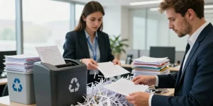 papier déchiqueté recyclage